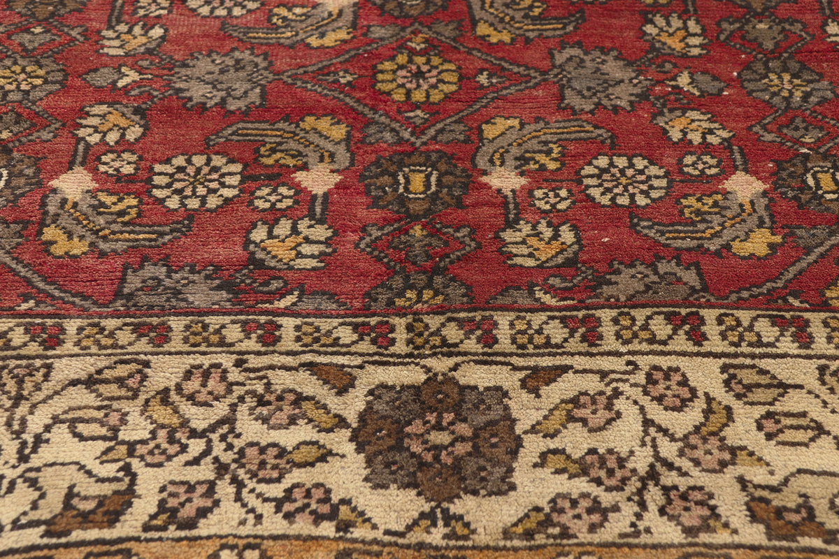 5 x 10 - Red Vintage Turkish Sivas Rug - 50410