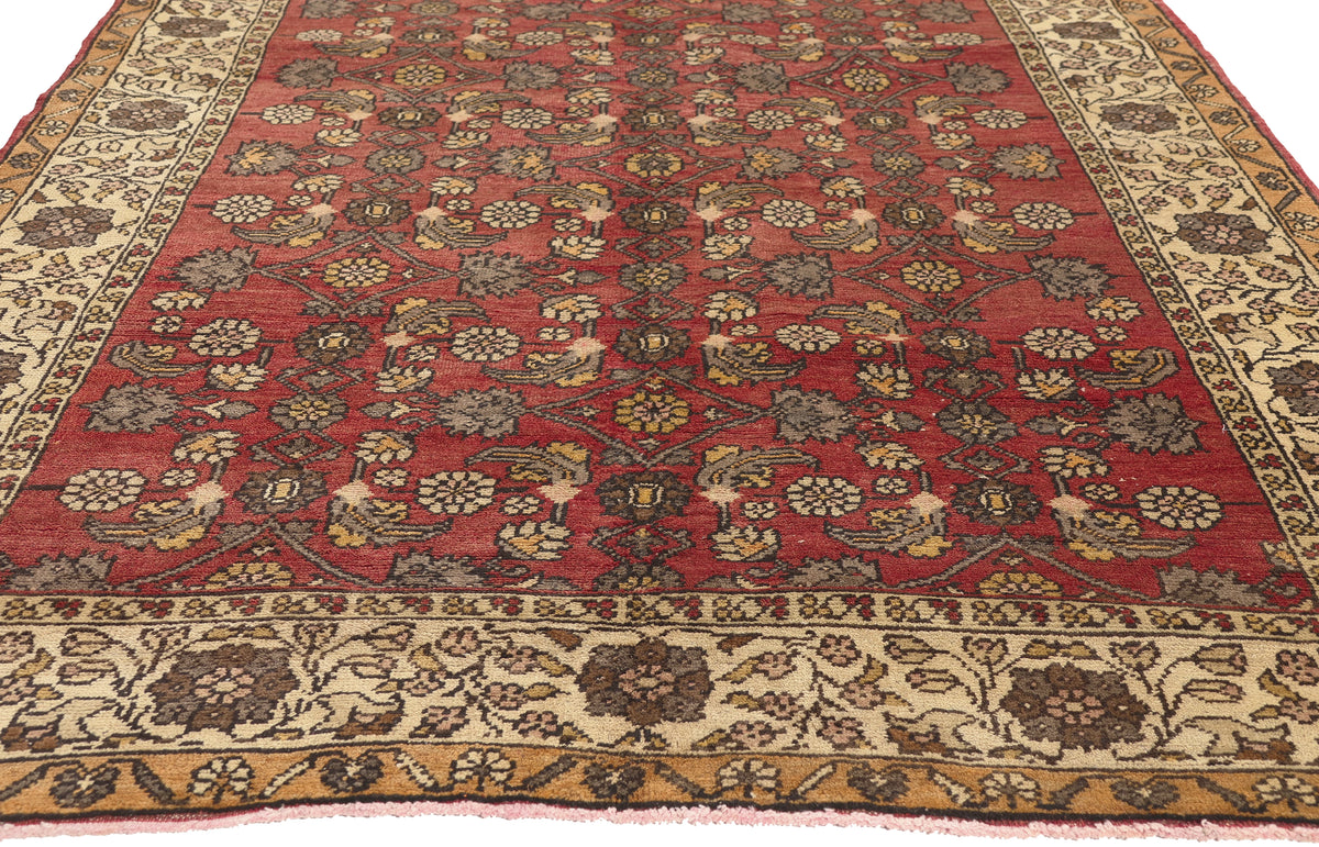 5 x 10 - Red Vintage Turkish Sivas Rug - 50410