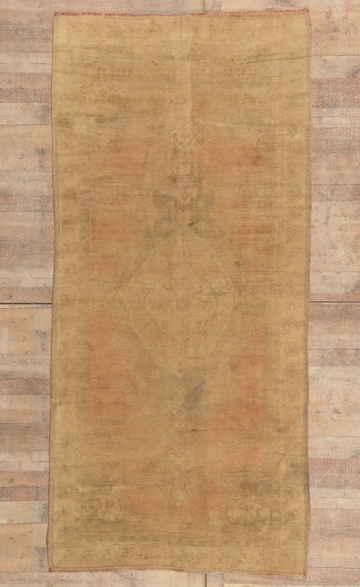 5 x 10 - Brown Vintage Turkish Oushak Rug - 50437