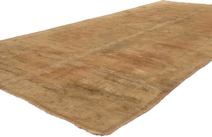 5 x 10 - Brown Vintage Turkish Oushak Rug - 50437