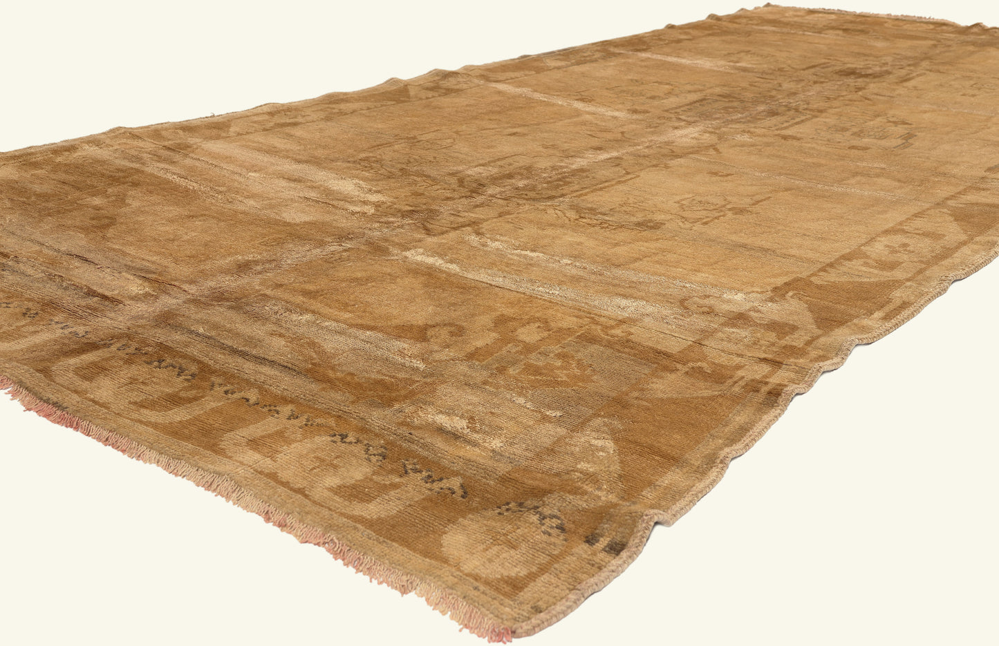 5 x 12 - Brown Vintage Turkish Oushak Rug - 50439