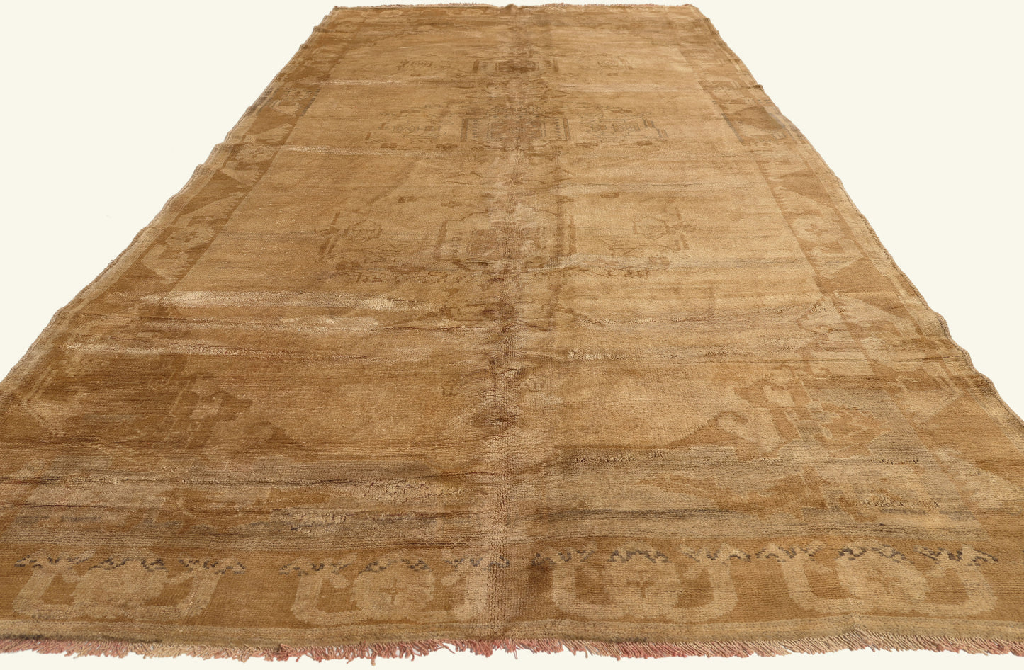 5 x 12 - Brown Vintage Turkish Oushak Rug - 50439