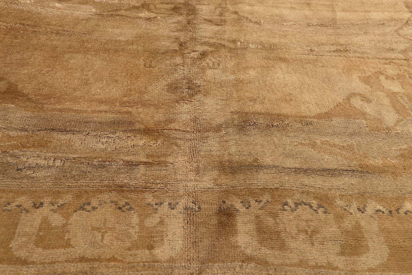 5 x 12 - Brown Vintage Turkish Oushak Rug - 50439