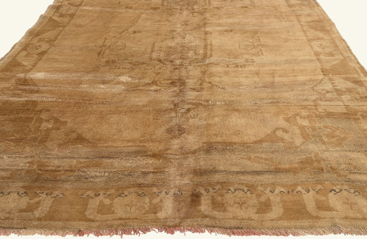 5 x 12 - Brown Vintage Turkish Oushak Rug - 50439