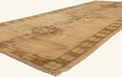 5 x 12 - Brown Vintage Turkish Oushak Rug - 50447