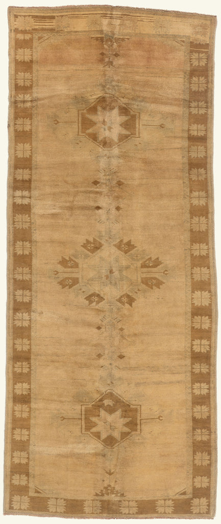5 x 12 - Brown Vintage Turkish Oushak Rug - 50447