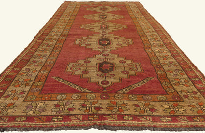 5 x 12 - Red Antique Turkish Oushak Rug - 50468