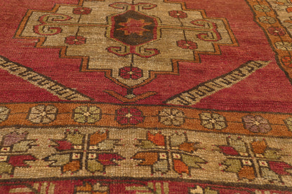 5 x 12 - Red Antique Turkish Oushak Rug - 50468