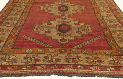 5 x 12 - Red Antique Turkish Oushak Rug - 50468