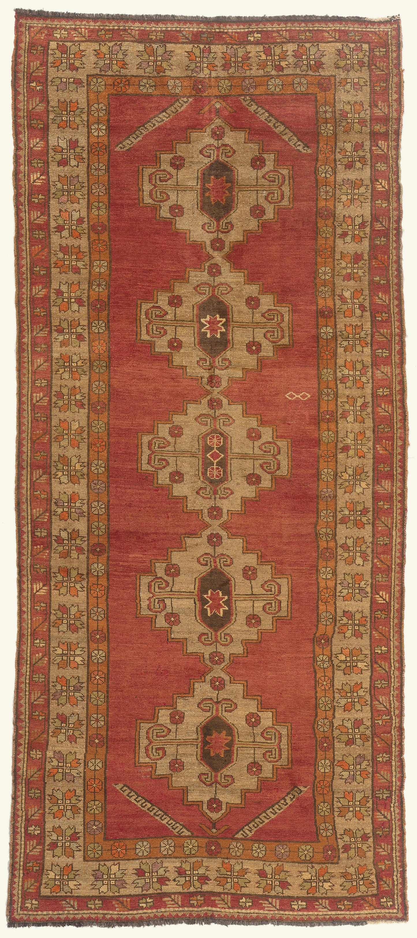 5 x 12 - Red Antique Turkish Oushak Rug - 50468