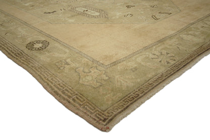 6 x 9 - Brown Vintage Turkish Oushak Rug - 50483