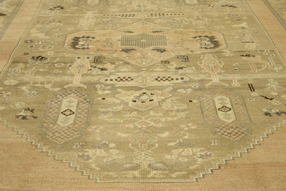 6 x 9 - Brown Vintage Turkish Oushak Rug - 50483