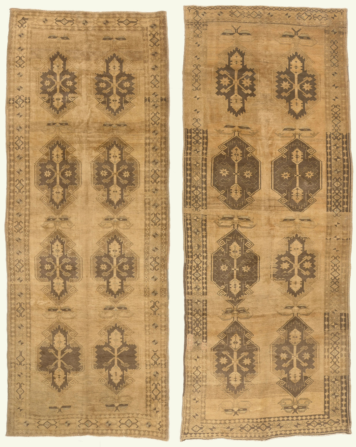 5 x 13 - Brown Vintage Turkish Oushak Rug - 50512