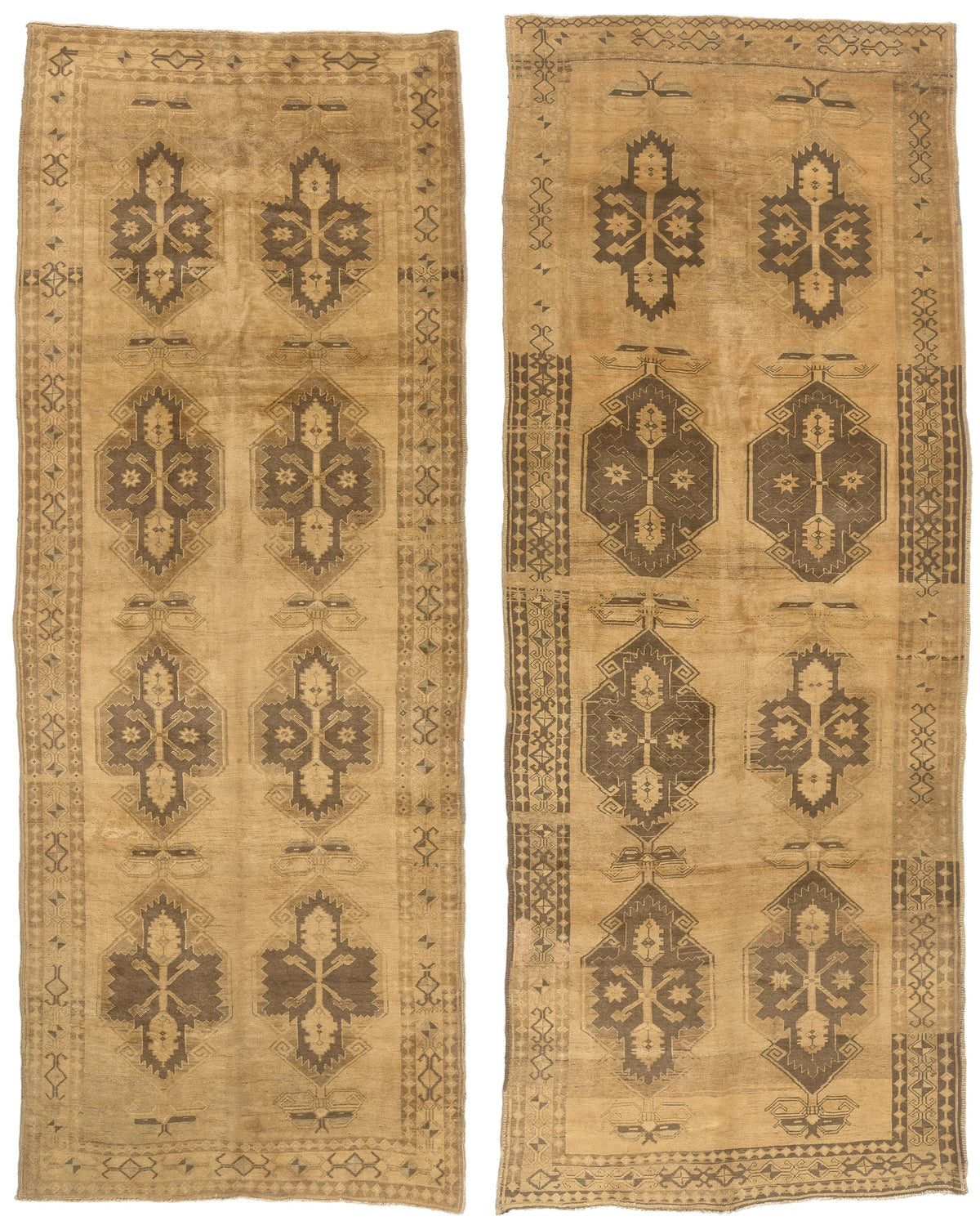 5 x 13 - Brown Vintage Turkish Oushak Rug - 50511