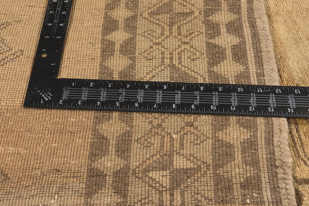 5 x 13 - Brown Vintage Turkish Oushak Rug - 50512