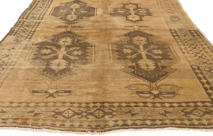 5 x 13 - Brown Vintage Turkish Oushak Rug - 50512