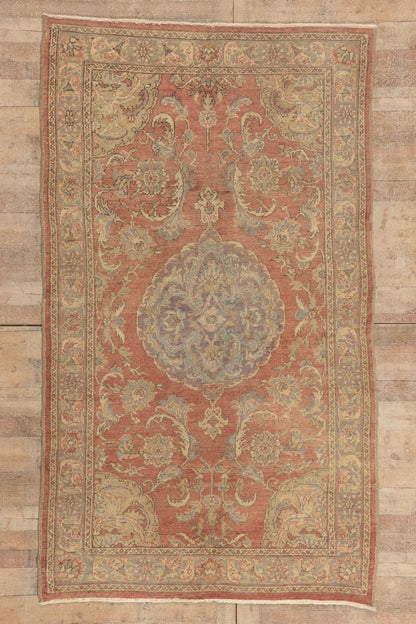 5 x 9 - Rust Vintage Turkish Oushak Rug - 50523