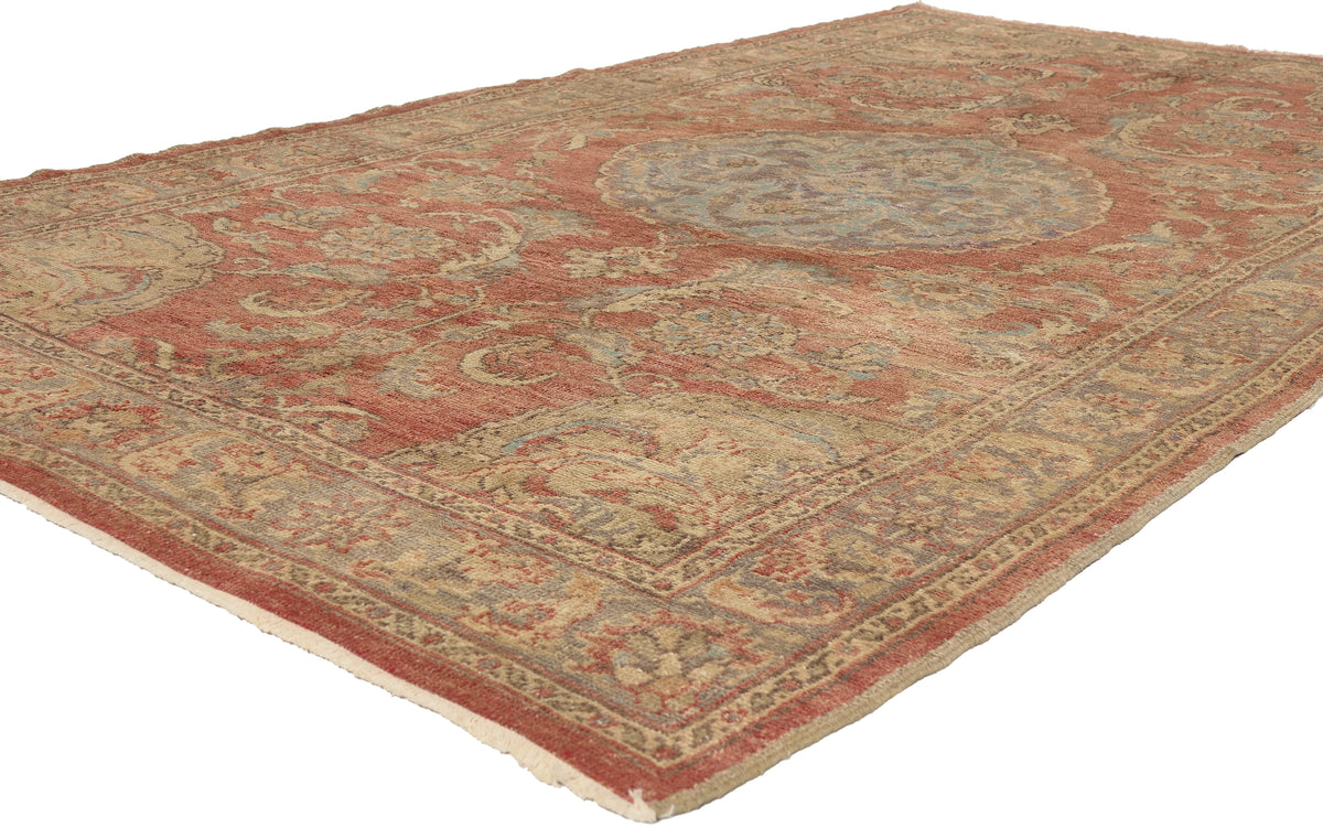 5 x 9 - Rust Vintage Turkish Oushak Rug - 50523