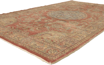 5 x 9 - Rust Vintage Turkish Oushak Rug - 50523