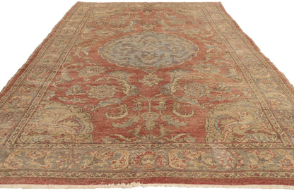 5 x 9 - Rust Vintage Turkish Oushak Rug - 50523