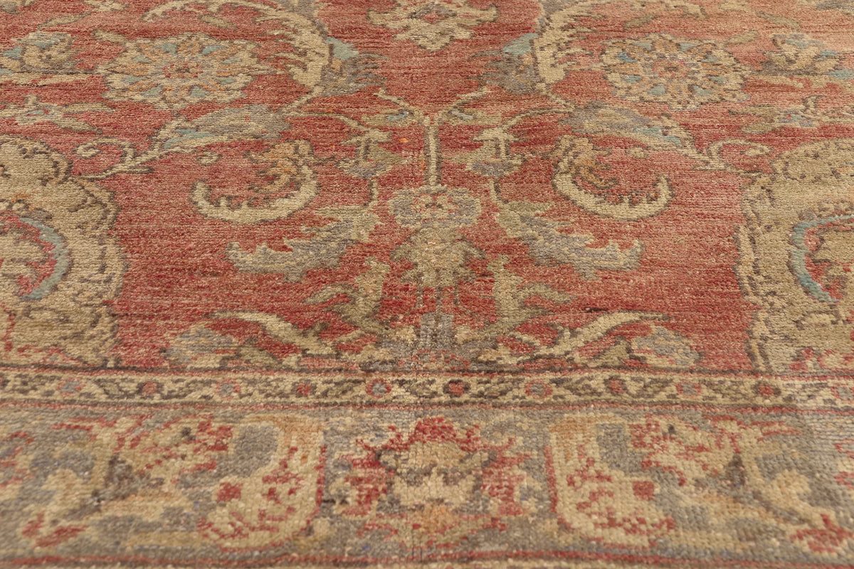 5 x 9 - Rust Vintage Turkish Oushak Rug - 50523