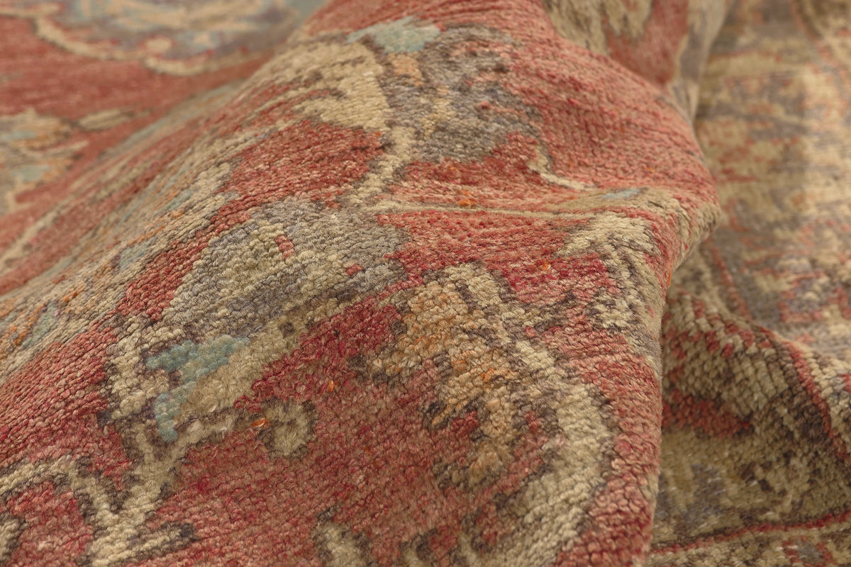 5 x 9 - Rust Vintage Turkish Oushak Rug - 50523