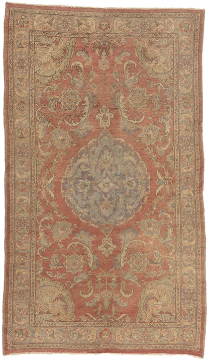 5 x 9 - Rust Vintage Turkish Oushak Rug - 50523