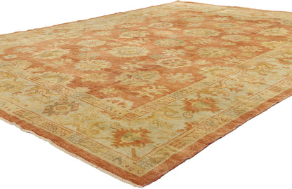 9 x 11 - Rust Turkish Oushak Rug - 50536