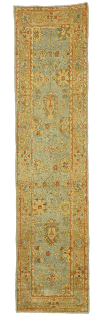 3 x 13 - Blue Turkish Oushak Rug - 50539