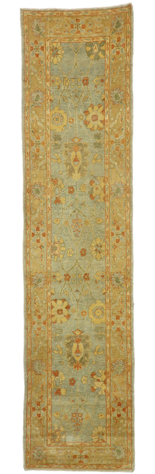3 x 13 - Blue Turkish Oushak Rug - 50539