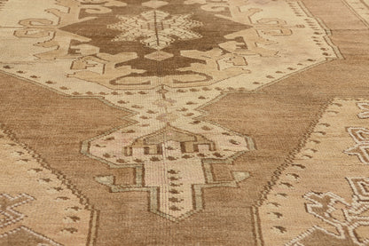 5 x 13 - Brown Vintage Turkish Oushak Rug - 50581