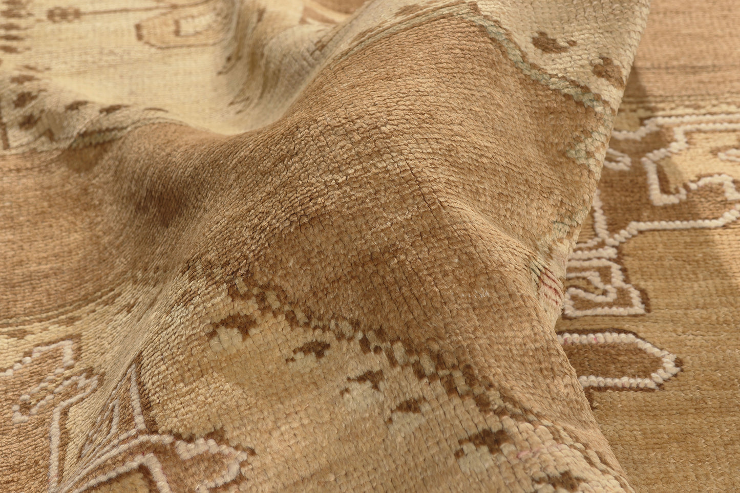 5 x 13 - Brown Vintage Turkish Oushak Rug - 50581