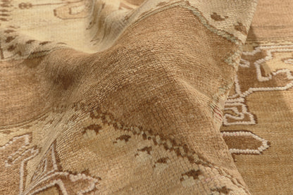 5 x 13 - Brown Vintage Turkish Oushak Rug - 50581