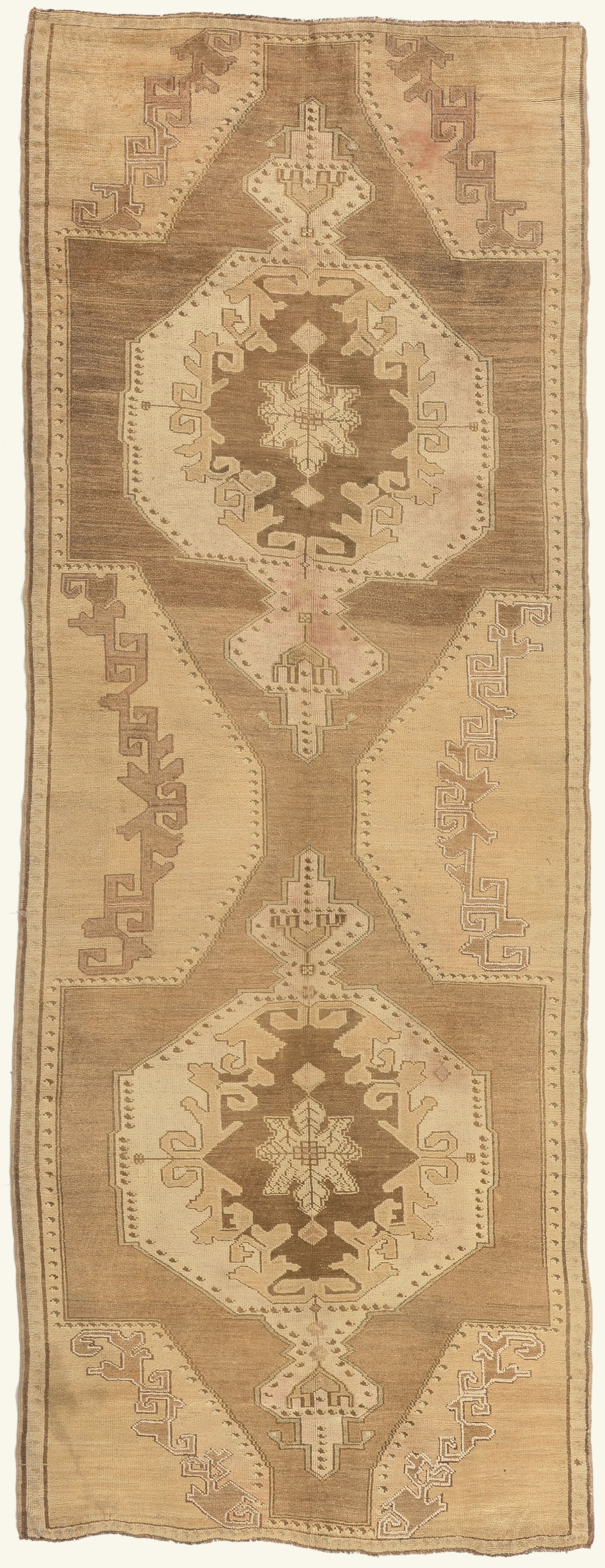 5 x 13 - Brown Vintage Turkish Oushak Rug - 50581