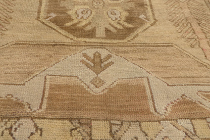 5 x 15 - Brown Vintage Turkish Oushak Rug - 50582