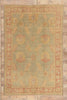 7 x 10 - Green Turkish Oushak Rug - 50594