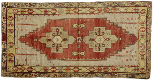 4 x 8 Vintage Turkish Oushak Rug 50643