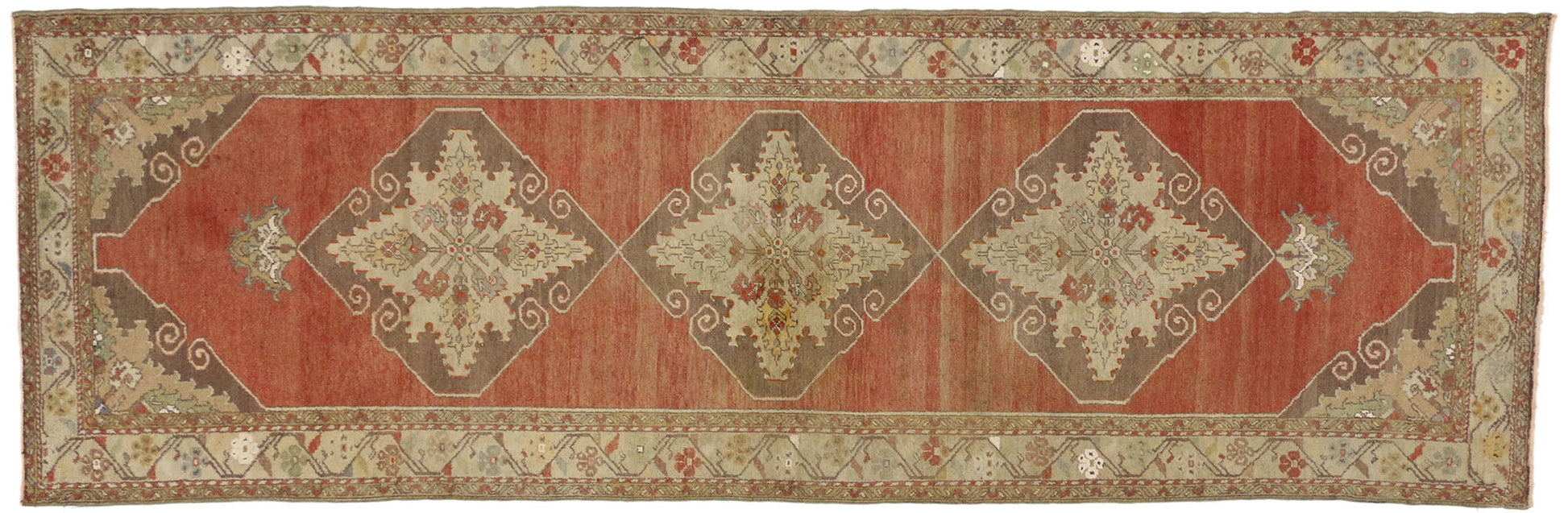 3 x 11 Vintage Turkish Oushak Runner 50646