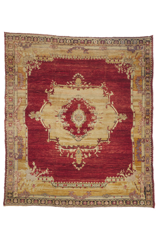 9 x 10 - Red Vintage Turkish Sivas Rug - 50650
