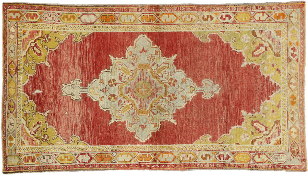 4 x 6 Vintage Turkish Oushak Rug 50669