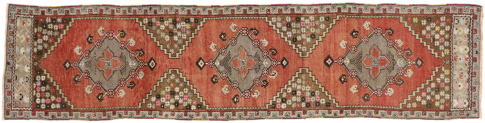 2 x 10 Antique Oushak Rug 50724