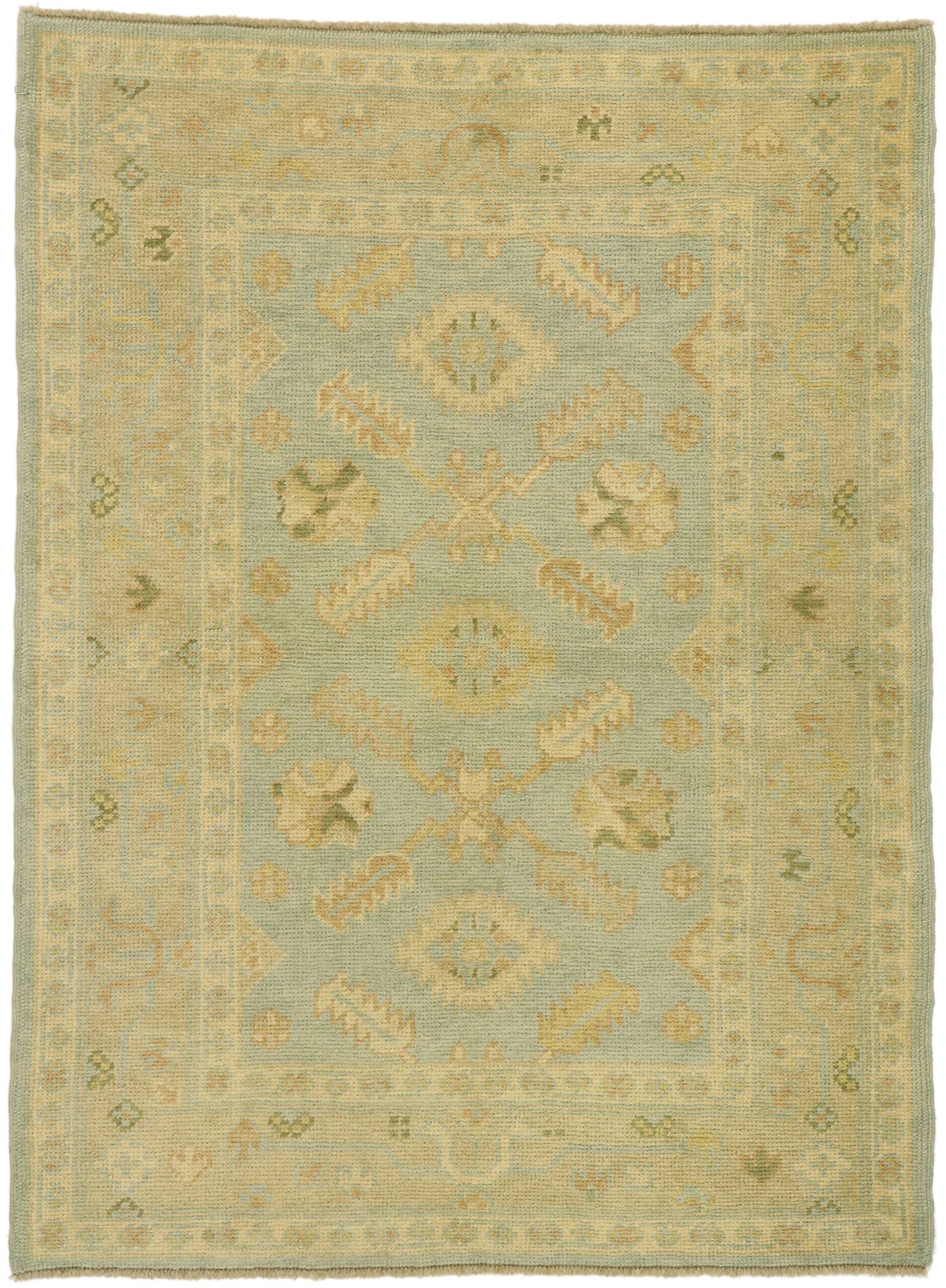 4 x 5 - Multicolor Turkish Oushak Rug - 50733