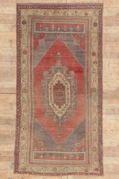 5 x 9 - Red Vintage Turkish Oushak Rug - 50758