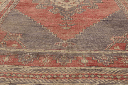 5 x 9 - Red Vintage Turkish Oushak Rug - 50758