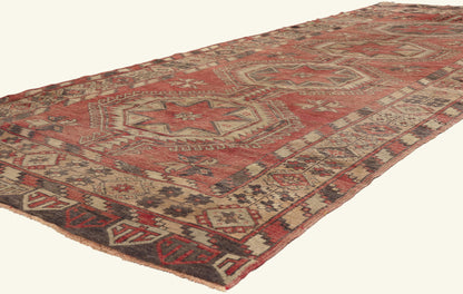 5 x 12 - Red Vintage Turkish Oushak Rug - 50766