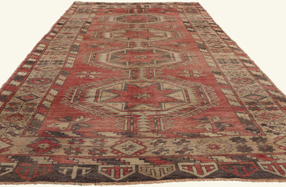 5 x 12 - Red Vintage Turkish Oushak Rug - 50766