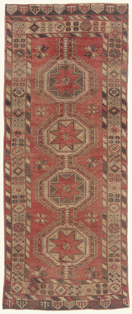 5 x 12 - Red Vintage Turkish Oushak Rug - 50766
