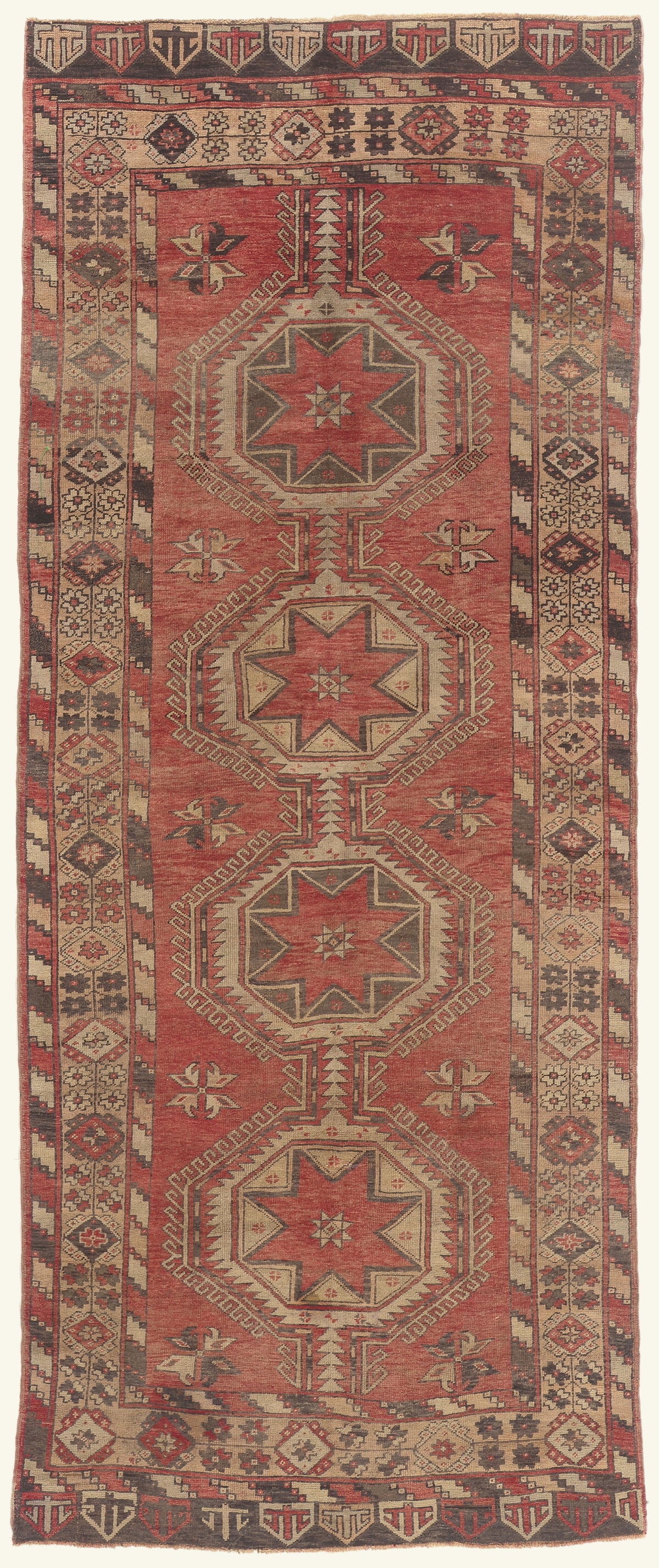 5 x 12 - Red Vintage Turkish Oushak Rug - 50766