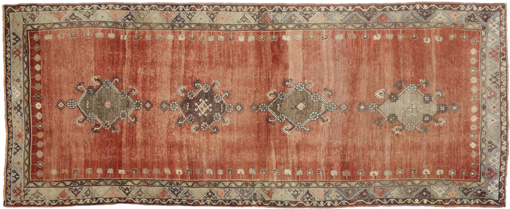 4 x 11 Vintage Turkish Oushak Rug 50768
