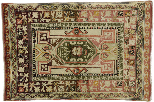 3 x 5 Vintage Turkish Oushak Rug 50906